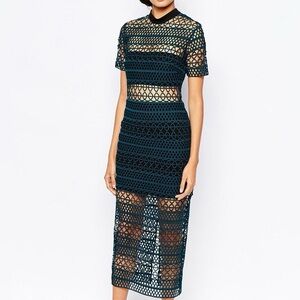 SELF PORTRAIT // column lace dress (nwt)